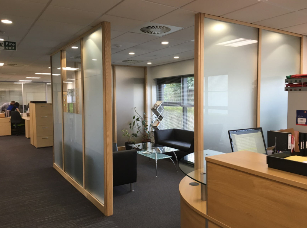 Glass Office Partitions Glazed Walls Supplier Obscured Glass Office Partitioning 02