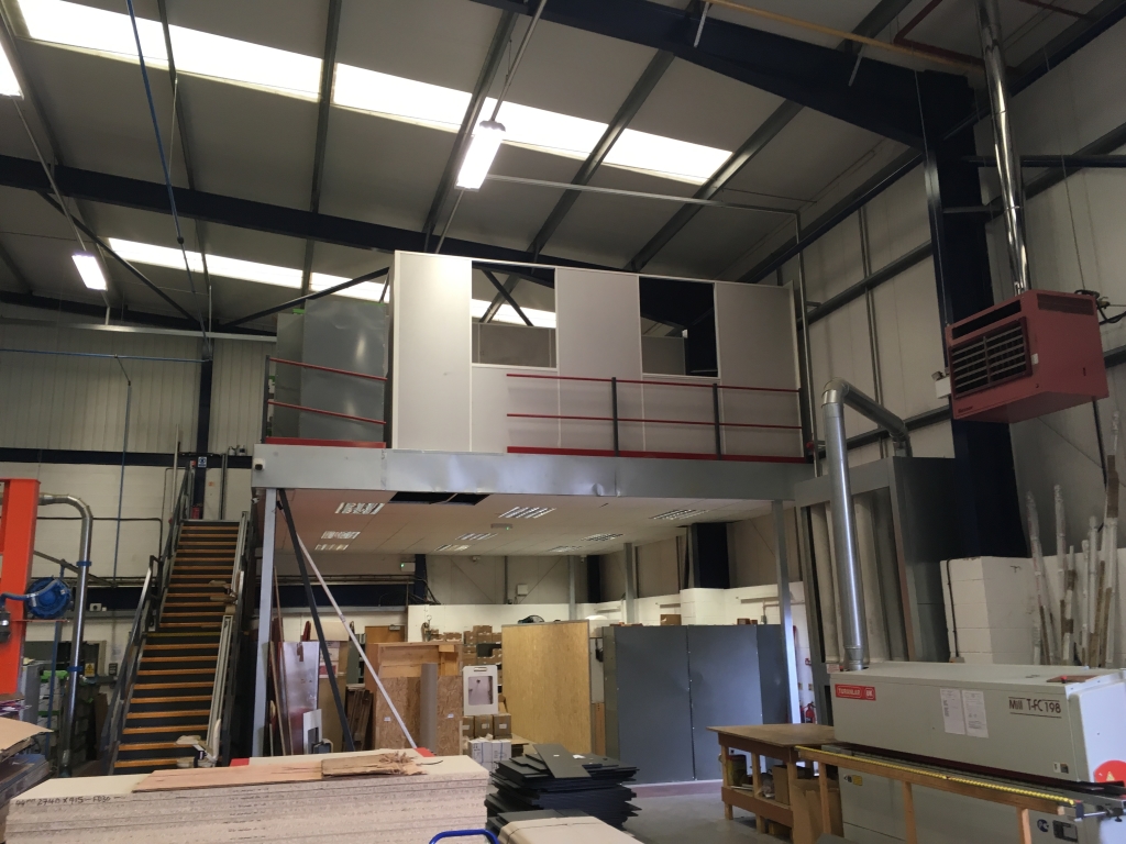 Formwise Bathrooms project - a retrospective mezzanine fit out by Cubex Contracts Northants
