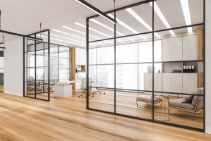 glass partitioning